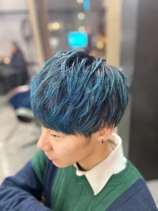 メンズ 🪞縮毛矯正/透明感 カラー🪞まなのヘアスタイル