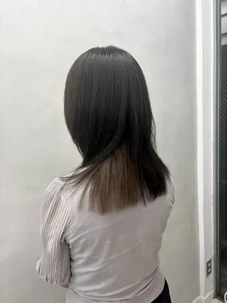 セミロング 【梅田】ハッシュ /デザインカラーのヘアスタイル