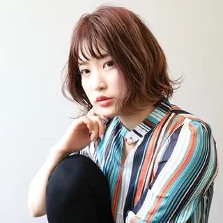 ミディアム カラー ショートカット fropeのヘアスタイル