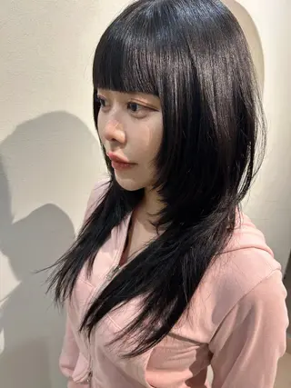 ロング カラー 久木原 ゆりのヘアスタイル