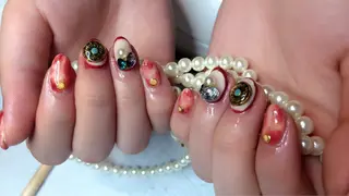 ミディアム ネイル 長さ出し専門 nynaのネイルデザイン