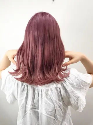 ミディアム カラー 🌙HIZUKI🌙 ハイトーン 艶髪のヘアスタイル