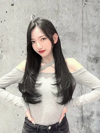 ロング 韓国/縮毛矯正/ カンタのヘアスタイル