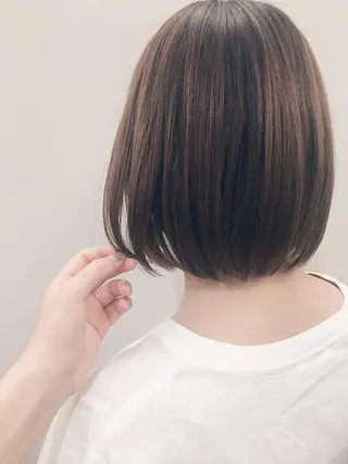 ミディアム カラー ゆ ずのヘアスタイル