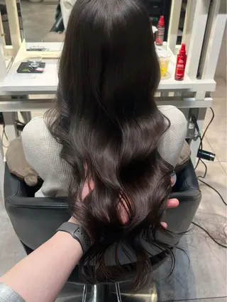 セミロング 恵比寿韓国レイヤー× 艶透明感カラー大場のヘアスタイル
