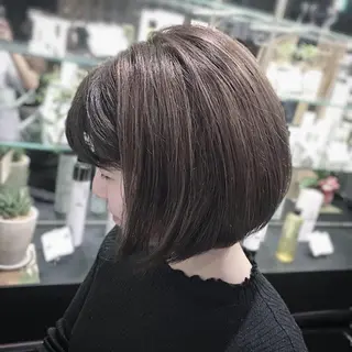 ミディアム カラー パーマ ヘアアレンジ ジユン 지윤のヘアスタイル