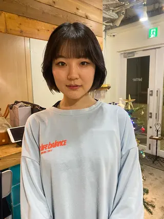 ミディアム カラー 竹内 柚子のヘアスタイル