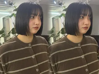 ミディアム 丸みショートボブ Narumi✂︎のヘアスタイル