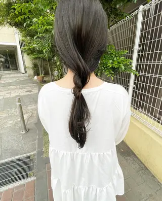 ロング カラー ヘアアレンジ 🙃 透明感カラー/ボブのヘアスタイル