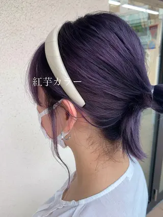 ミディアム カラー 中垣 南のヘアスタイル