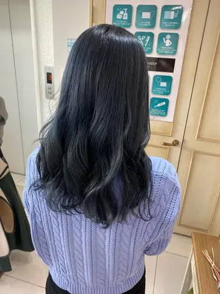 ロング カラー ヘアアレンジ 透明感カラー 古山 結季🌙🖤のヘアスタイル