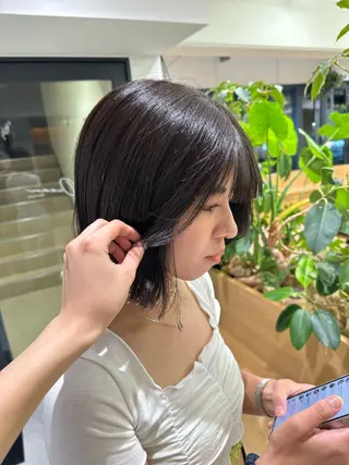 カラー 切りっぱなし/髪質 改善矯正/さやか🫧のヘアスタイル