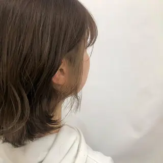 ミディアム カラー ヘアアレンジ メンズ 暖色ボブ 🍊rikakoのヘアスタイル