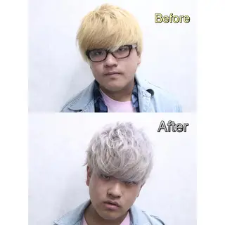 ショート カラー メンズ 【男性専門】岩崎凌 ✂︎楽しい時間を!のヘアスタイル