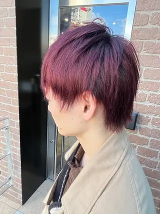 ミディアム カラー メンズ 久木原 ゆりのヘアスタイル