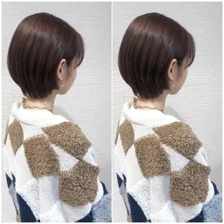 ショート カラー 三鷹で1番ショート ボブをカットする新谷のヘアスタイル