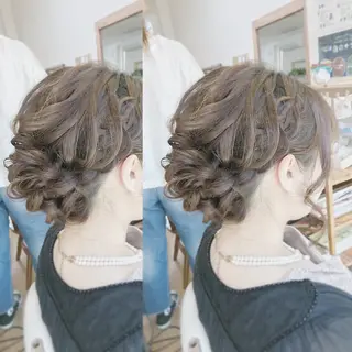 セミロング ヘアアレンジ 早朝✨ヘアセット 着付け/清水玲歌のヘアスタイル
