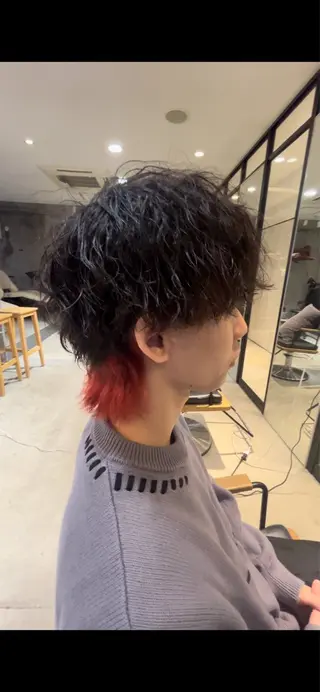 ミディアム 宇野 佑馬のヘアスタイル