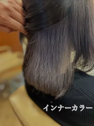 セミロング 柘植 雅大のヘアスタイル