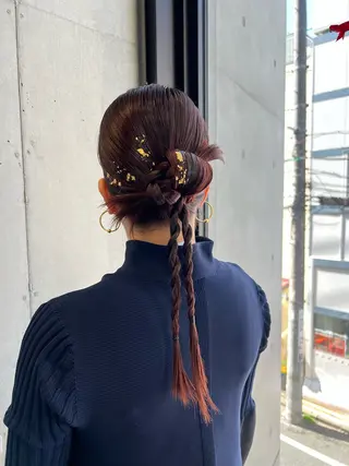 ヘアアレンジ カコ/レイヤーカット ヘアアレンジのヘアスタイル