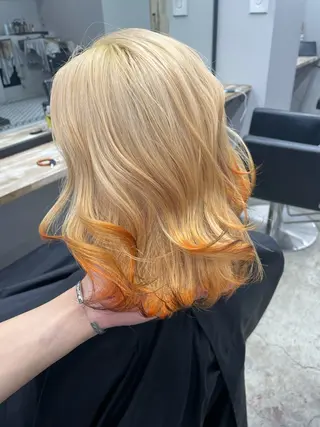 セミロング カラー 新宿/韓国ヘア/ 髪質改善ストレートのヘアスタイル