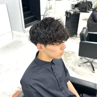 ショート パーマ メンズ 【メンズパーマ特化】 🍏網中勇喜のヘアスタイル