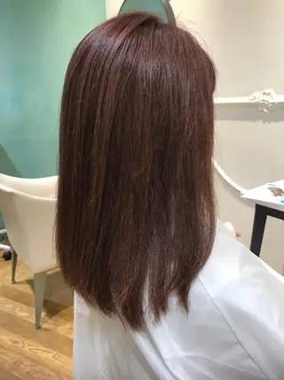 ミディアム カラー 乾かすだけで艶髪酸性 ストレート髙橋悠耶のヘアスタイル