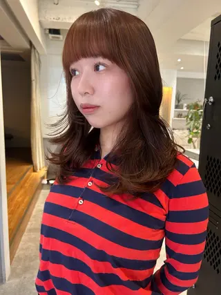 ミディアム 薄暮 マツイ レンのヘアスタイル