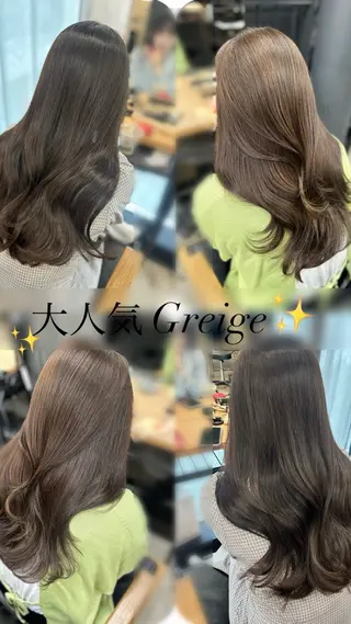 ロング 女性らしいモテヘア 韓国ヘアhikariのヘアスタイル