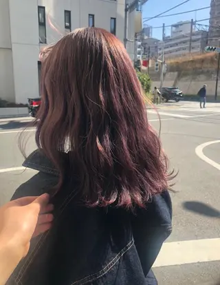 セミロング ✨色持ちの良い艶 カラー✨蟹江真世のヘアスタイル