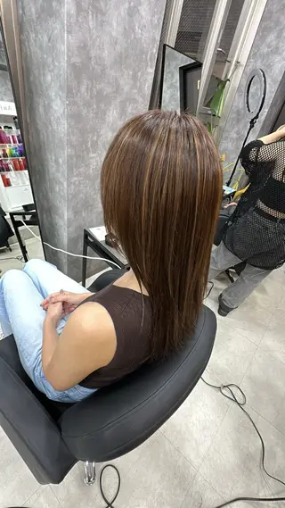 ロング カラー 森本 倭のヘアスタイル
