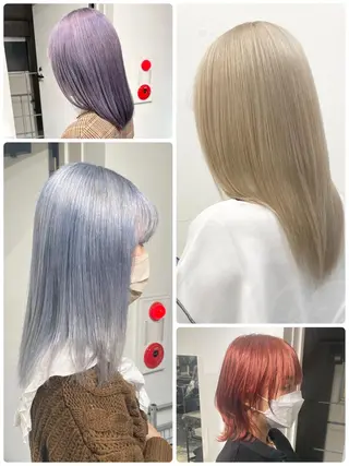 ミディアム カラー パーマ ヘアアレンジ メンズ キッズ ブリーチ　ハイトーン 特化🌈フジタハルキのヘアスタイル