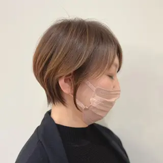 ショート 顔周りカット/透明感 カラー🤍大塚蛍のヘアスタイル