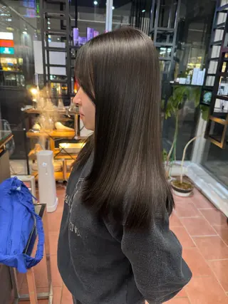 セミロング カラー パーマ 美髪透明感🫧三澤 廉 M.SLASHのヘアスタイル