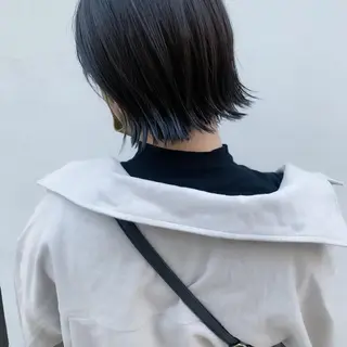 ショート カラー ヘアアレンジ ミニボブ/ブリーチ 🌈MISATOのヘアスタイル