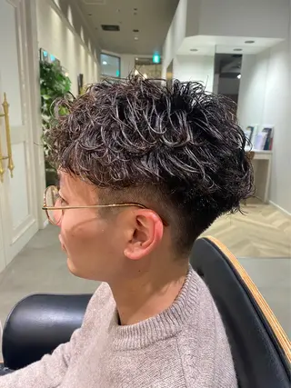 パーマ メンズ 【メンズ限定】原 唯登のヘアスタイル