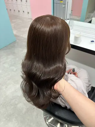 ロング カラー 中韓レイヤー/ ブラウン🤎はやとのヘアスタイル