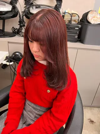 ミディアム カラー 💖札幌カラー 指名No.1💖玲奈のヘアスタイル