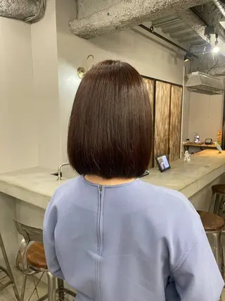 ミディアム カラー 新宿/韓国ヘア/ 髪質改善ストレートのヘアスタイル