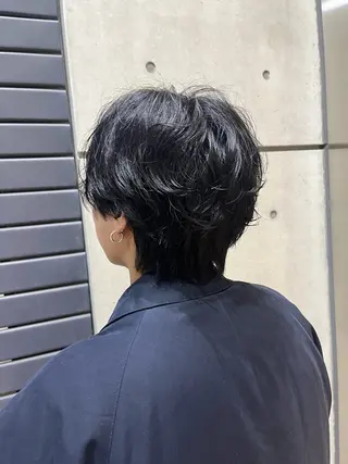 ショート パーマ 透明感カラー人気 ナンバーワンMIYUのヘアスタイル