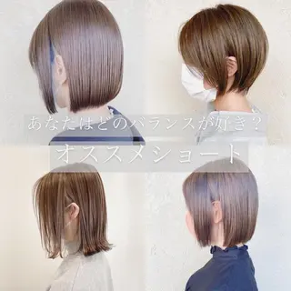 ショート カラー ボブ　ショート 特化 迫田紘史のヘアスタイル