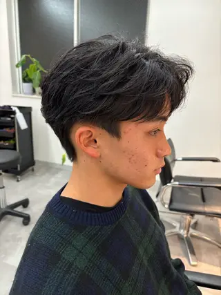 パーマ メンズ 保立/フェザーパーマ /メンズカット千葉のヘアスタイル