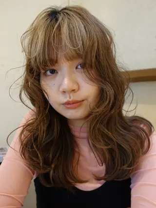 セミロング パーマ レイヤーカット🌟 きだに りののヘアスタイル