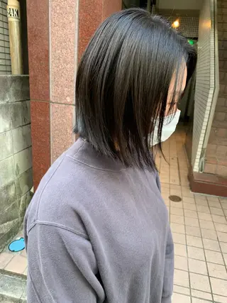 ミディアム ヘアアレンジ 🫧透明感カラー/ ボブ/小笠原汐海🪽のヘアスタイル
