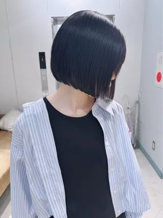 ショート カラー パーマ 髪質改善 の達人/杉原碧仁のヘアスタイル