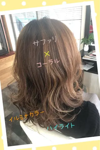 ミディアム カラー 今井 里美のヘアスタイル