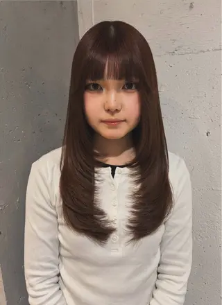 ロング カラー Juna✂️ レイヤー / ボブのヘアスタイル