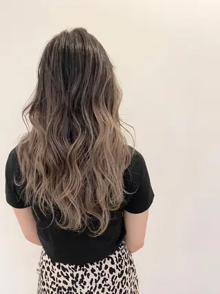 ロング カラー シールエクステ×美髪 改善/ヨシモトカンジのヘアスタイル