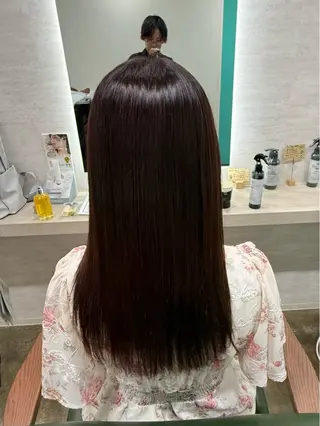 セミロング カラー 縮毛矯正/ /関内/あべももこのヘアスタイル