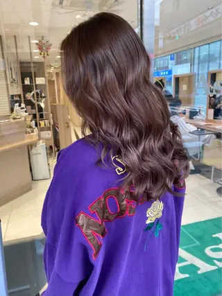 ロング カラー SENA 再現性 パーマと縮毛矯正のヘアスタイル